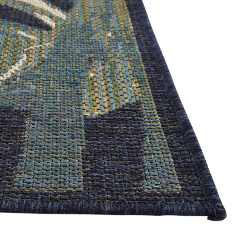 Coastal Terrace Collection Area Rug - Anchor Rectangle Navy Blue lifestyle 11