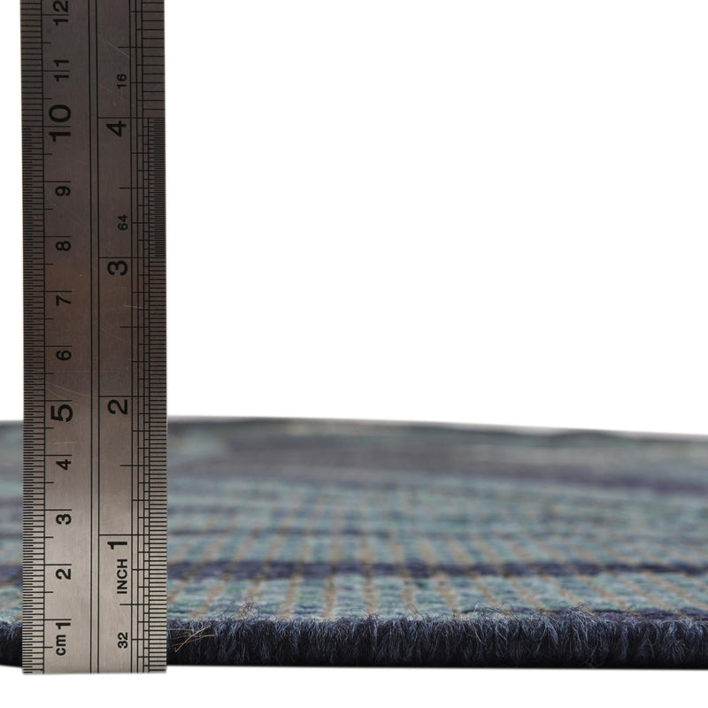 Coastal Terrace Collection Area Rug - Anchor Round Navy Blue lifestyle 29