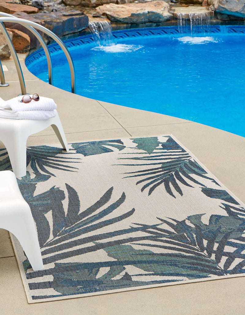 Coastal Terrace Collection Area Rug - Anchor Rectangle Ivory lifestyle 2