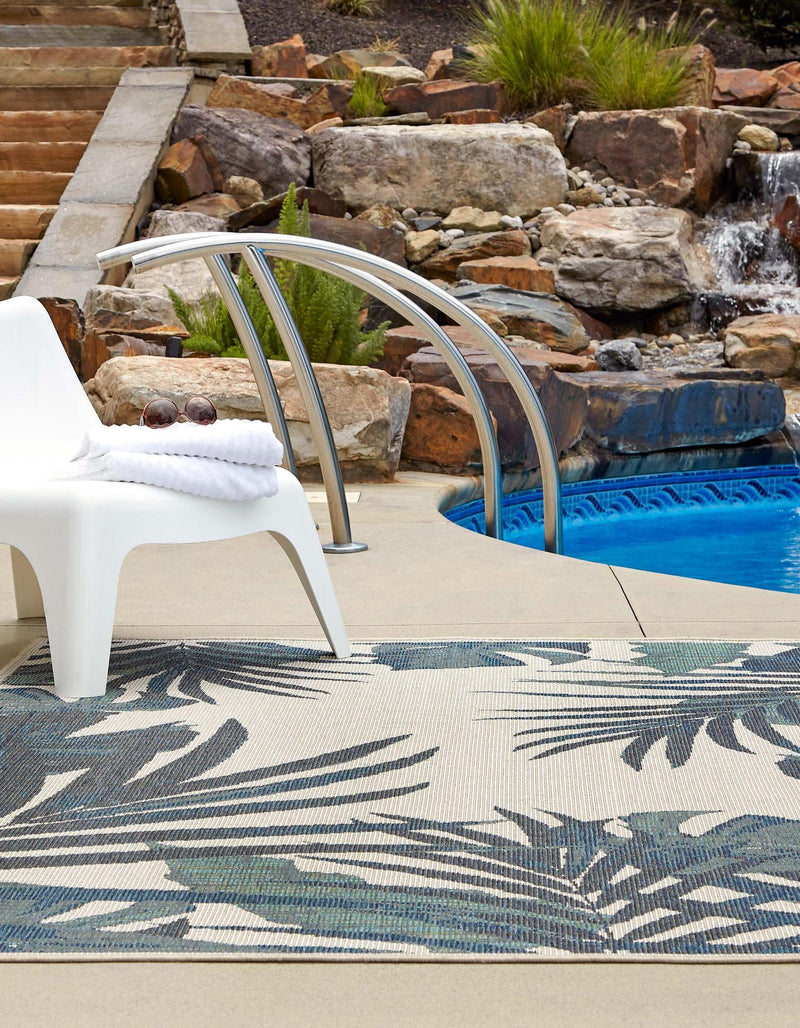 Coastal Terrace Collection Area Rug - Anchor Rectangle Ivory lifestyle 3