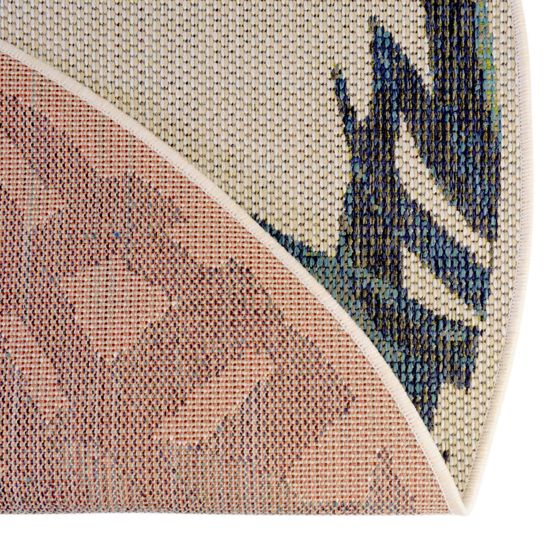 Coastal Terrace Collection Area Rug - Anchor Round Ivory lifestyle 43