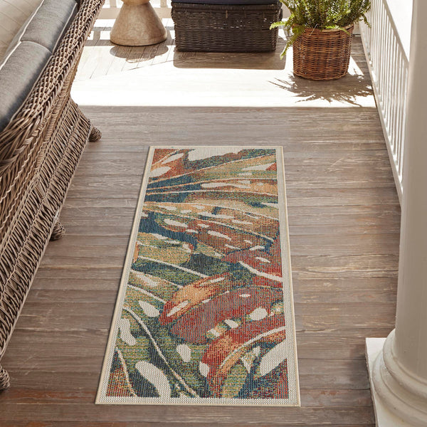 Coastal Terrace Collection Area Rug - Wavecrest Runner Multi lifestyle 57