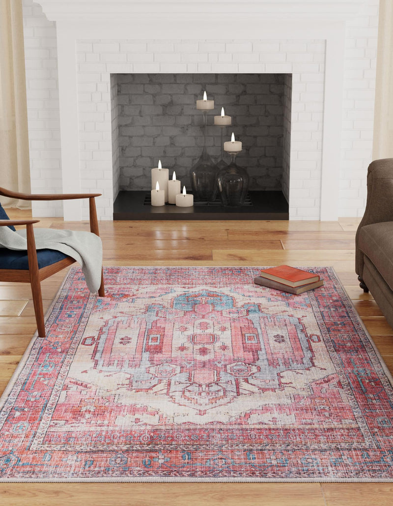 Zahara Oasis Collection Area Rug - Sahara Rectangle Beige lifestyle 16