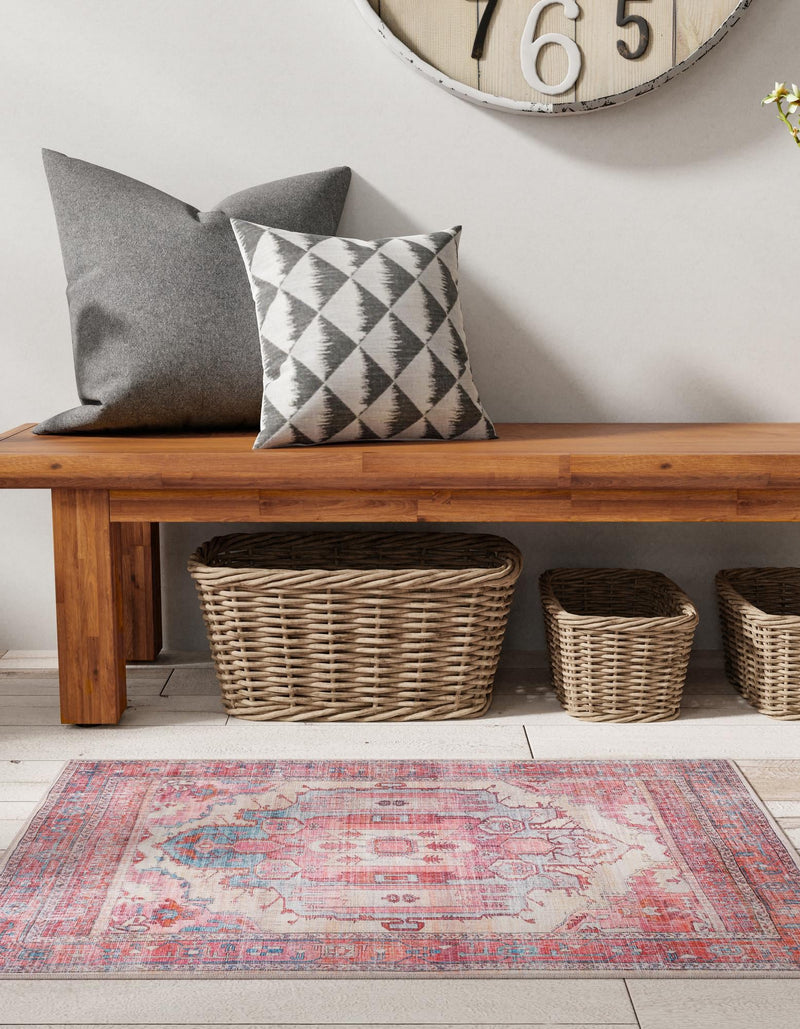 Zahara Oasis Collection Area Rug - Sahara Rectangle Beige lifestyle 11