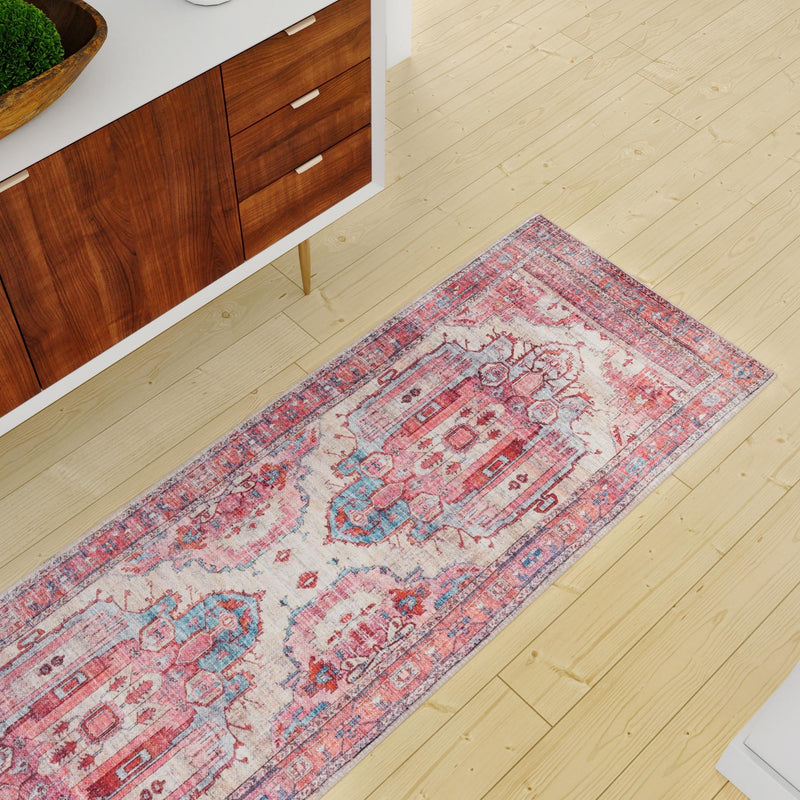 Zahara Oasis Collection Area Rug - Sahara Runner Beige lifestyle 209