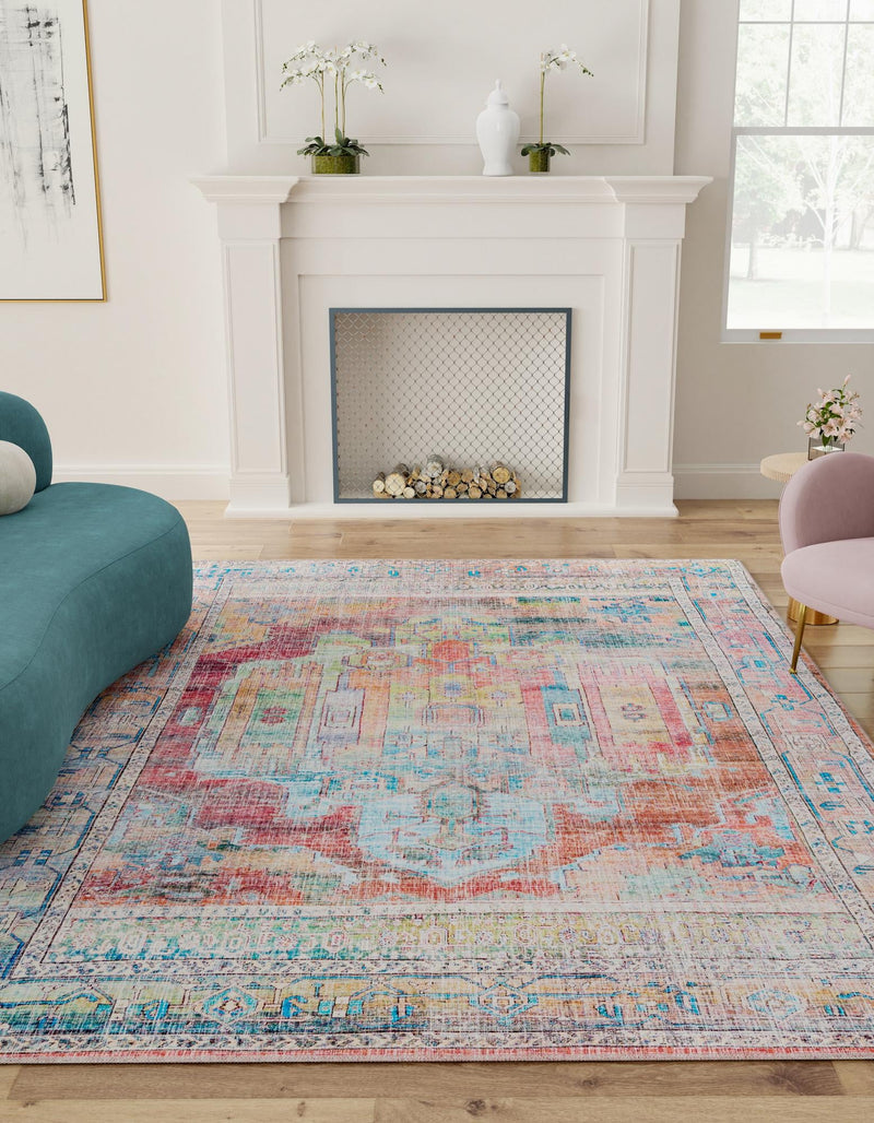 Zahara Oasis Collection Area Rug - Sahara Rectangle Multi lifestyle 12