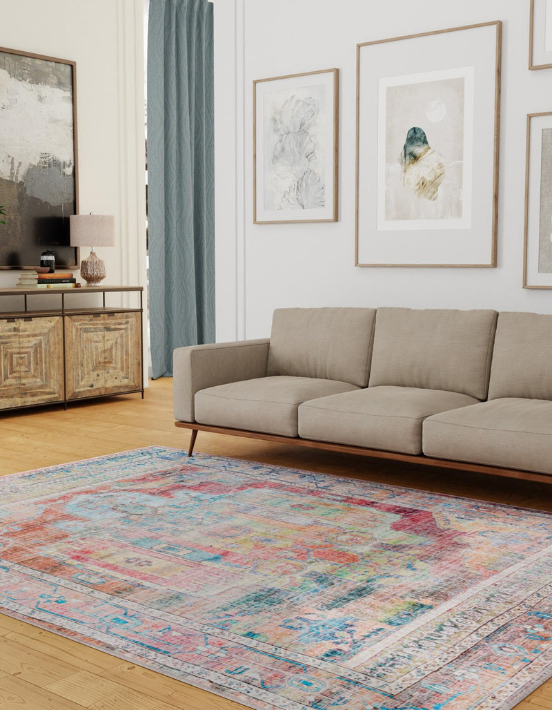 Zahara Oasis Collection Area Rug - Sahara Rectangle Multi lifestyle 45