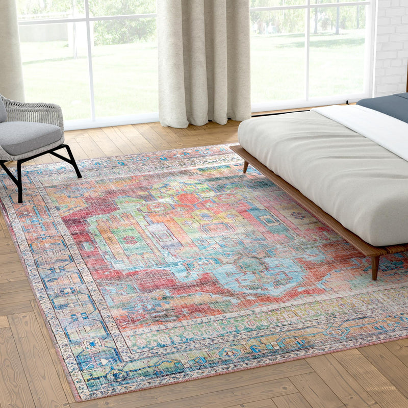 Zahara Oasis Collection Area Rug - Sahara Rectangle Multi lifestyle 53