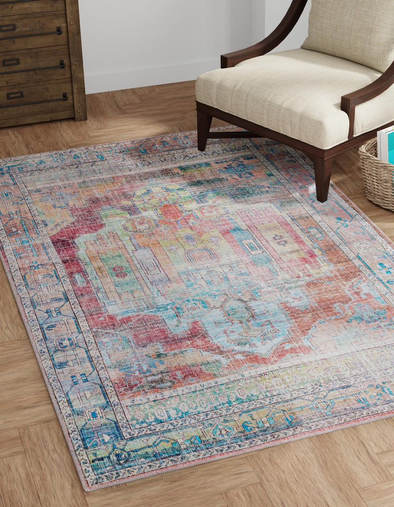 Zahara Oasis Collection Area Rug - Sahara Rectangle Multi lifestyle 7
