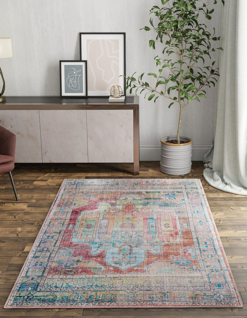 Zahara Oasis Collection Area Rug - Sahara Rectangle Multi lifestyle 13