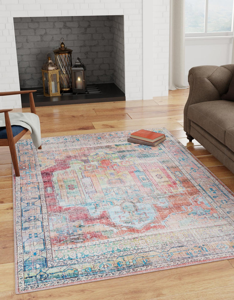 Zahara Oasis Collection Area Rug - Sahara Rectangle Multi lifestyle 46