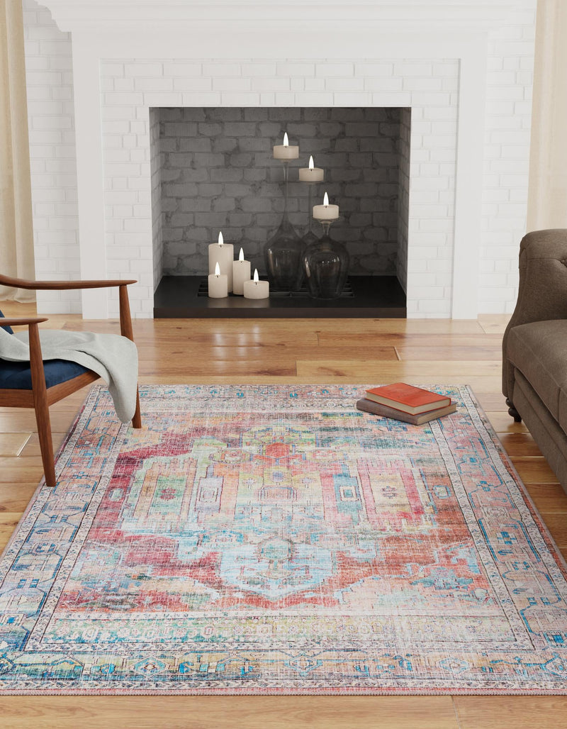 Zahara Oasis Collection Area Rug - Sahara Rectangle Multi lifestyle 49