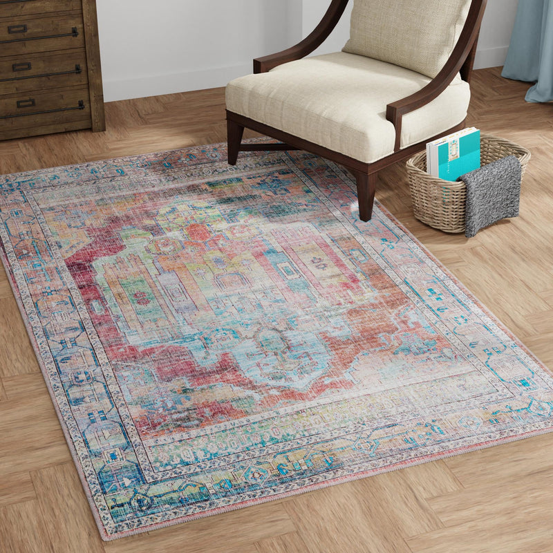 Zahara Oasis Collection Area Rug - Sahara Rectangle Multi lifestyle 54