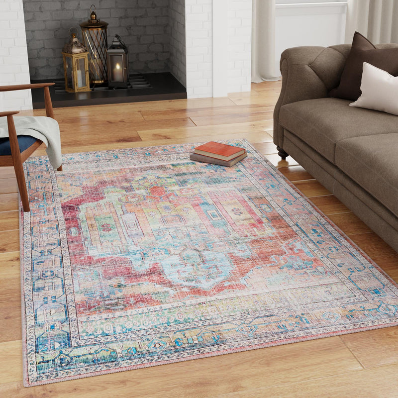 Zahara Oasis Collection Area Rug - Sahara Rectangle Multi lifestyle 61