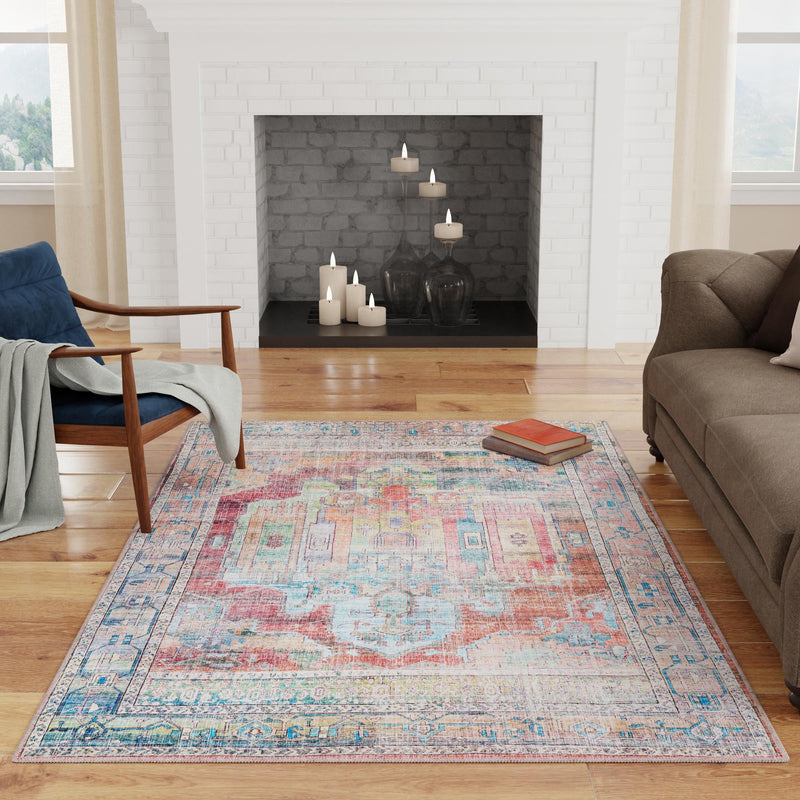 Zahara Oasis Collection Area Rug - Sahara Rectangle Multi lifestyle 62