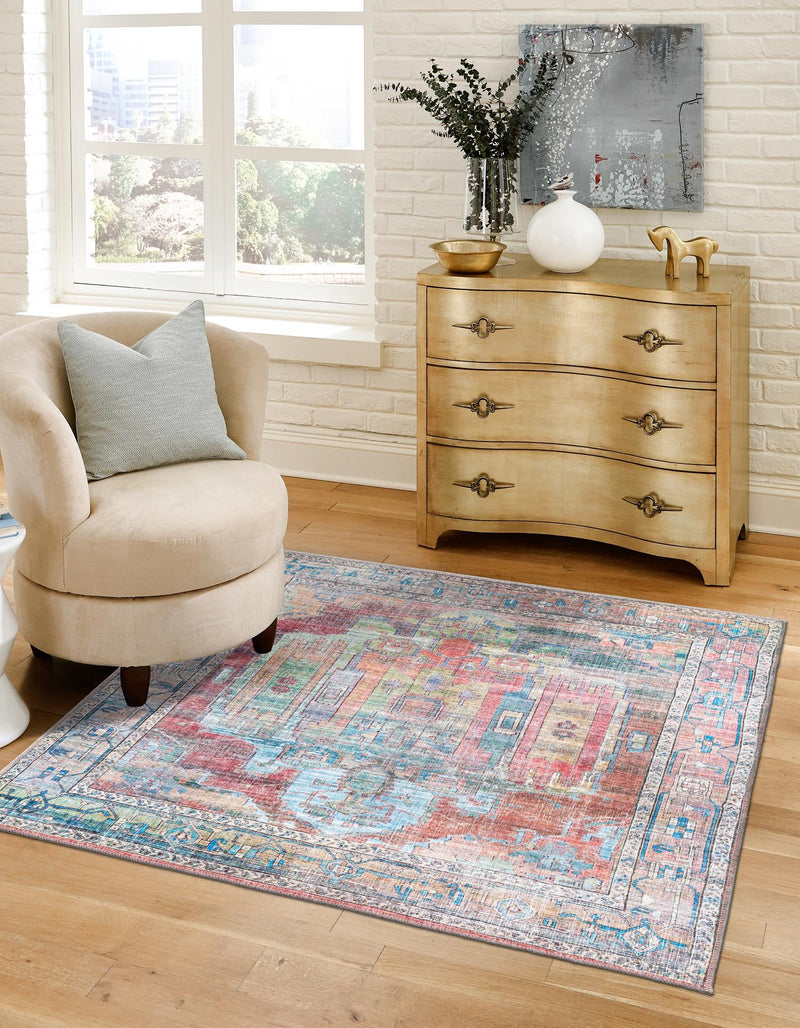 Zahara Oasis Collection Area Rug - Sahara Square Multi lifestyle 79