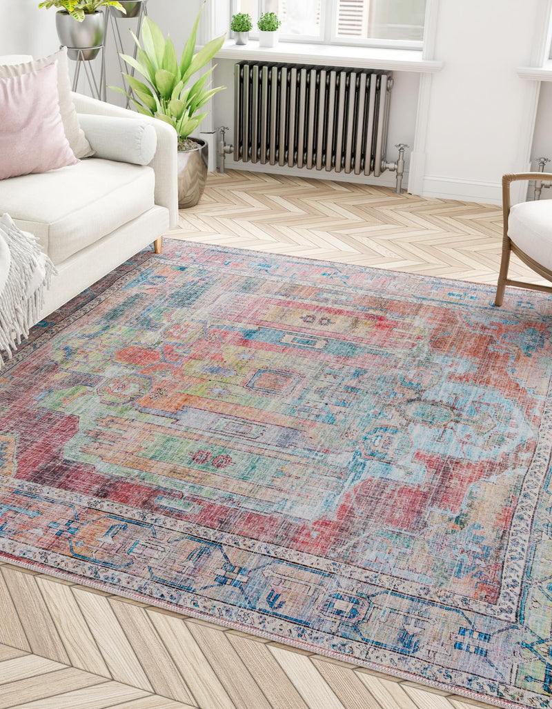 Zahara Oasis Collection Area Rug - Sahara Square Multi lifestyle 179