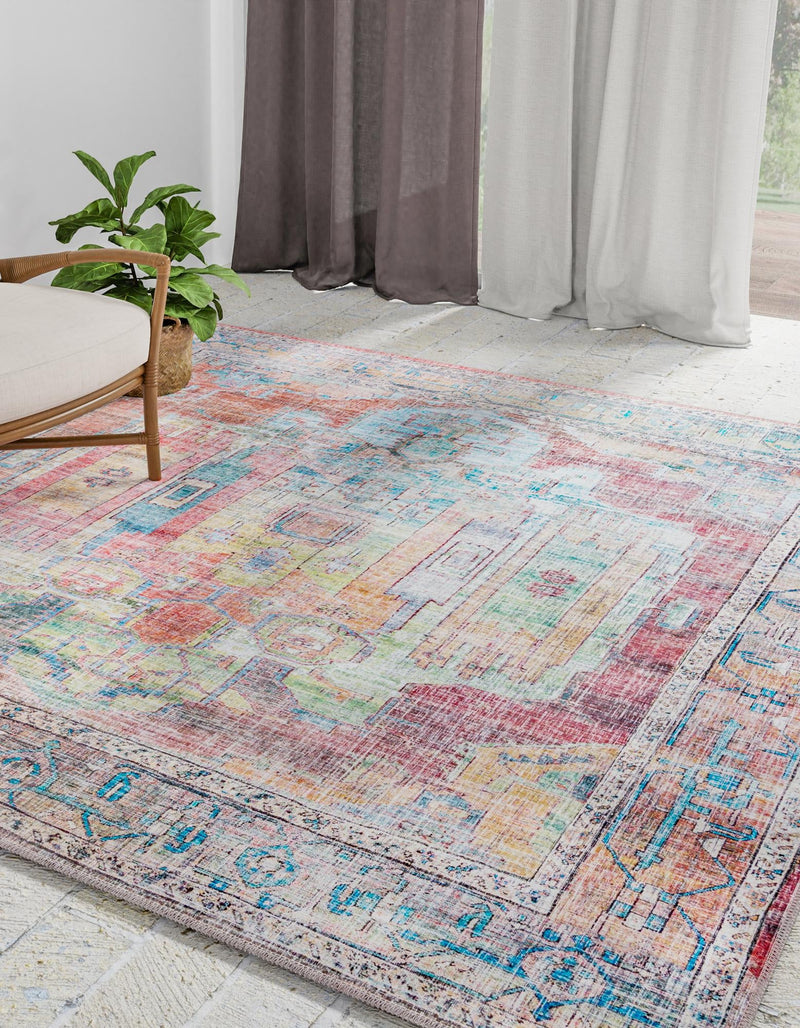 Zahara Oasis Collection Area Rug - Sahara Square Multi lifestyle 187