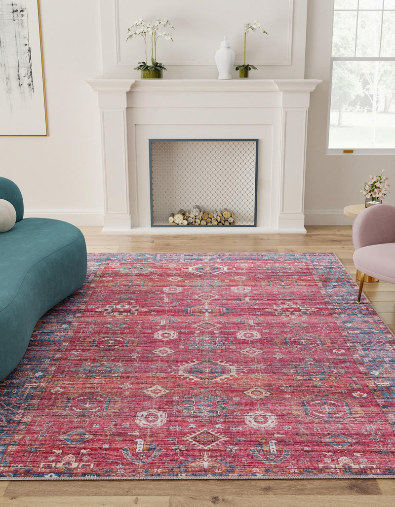 Zahara Oasis Collection Area Rug - Ouarzazate Rectangle Antique Red lifestyle 5