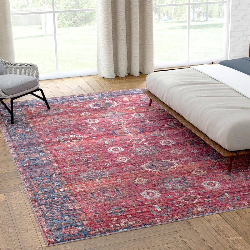 Zahara Oasis Collection Area Rug - Ouarzazate Rectangle Antique Red lifestyle 25