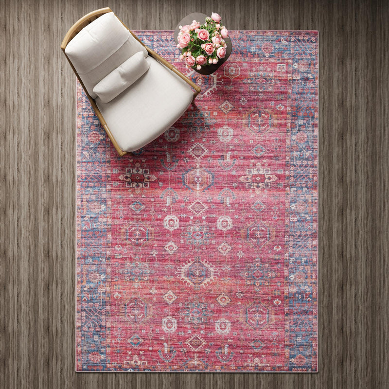 Zahara Oasis Collection Area Rug - Ouarzazate Rectangle Antique Red lifestyle 29