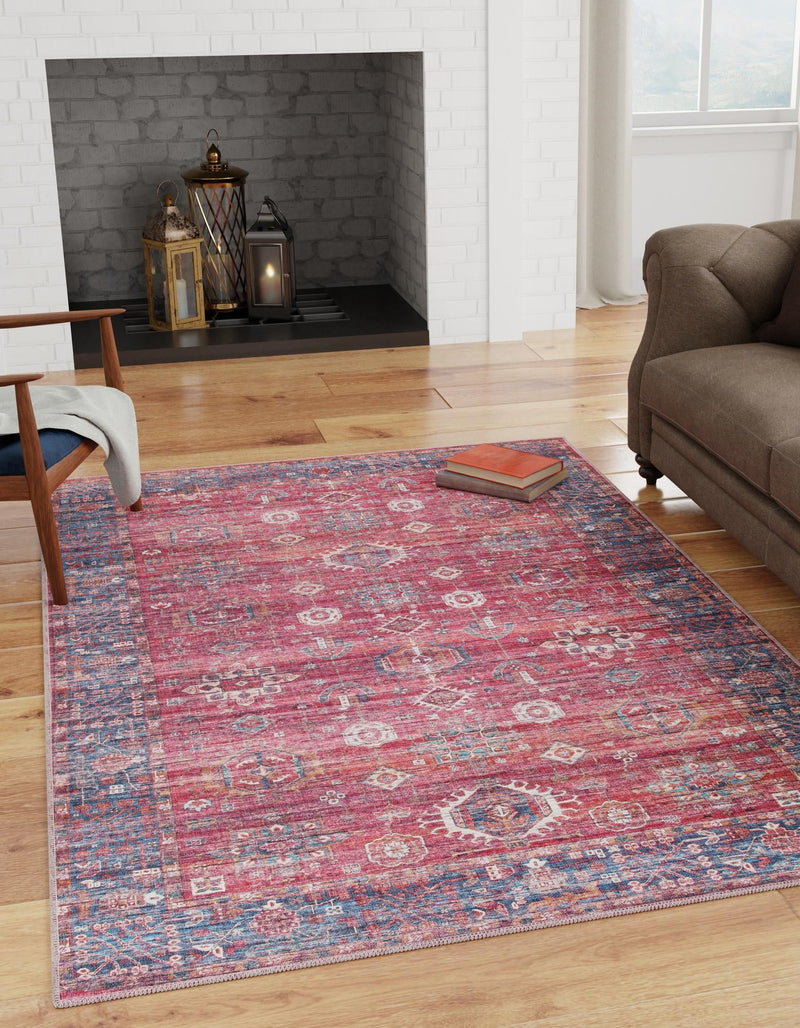Zahara Oasis Collection Area Rug - Ouarzazate Rectangle Antique Red lifestyle 3