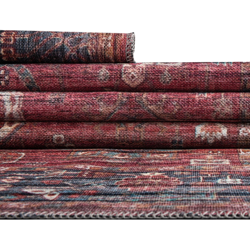 Zahara Oasis Collection Area Rug - Ouarzazate Rectangle Antique Red lifestyle 18