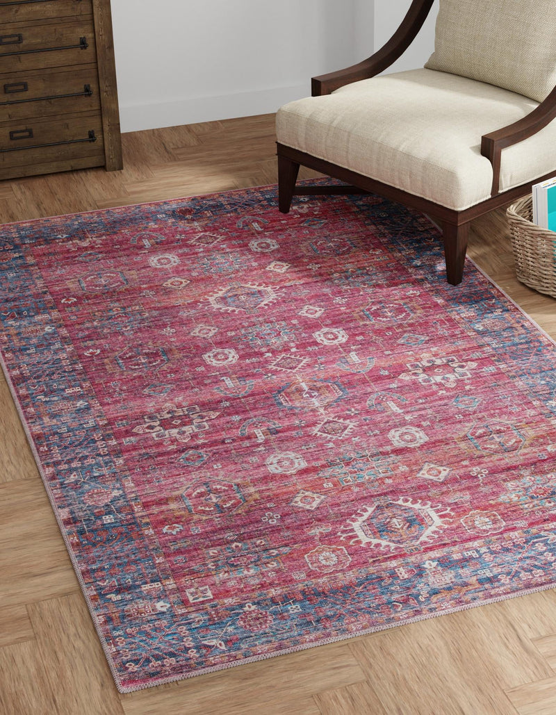Zahara Oasis Collection Area Rug - Ouarzazate Rectangle Antique Red lifestyle 20