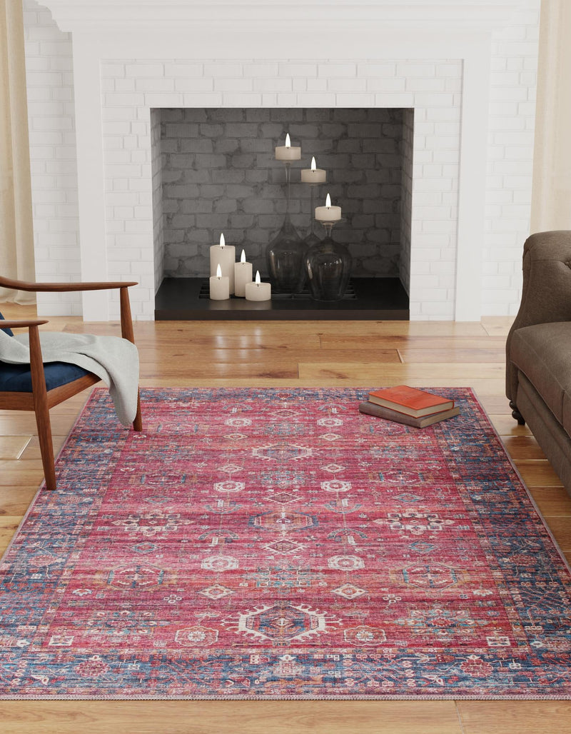 Zahara Oasis Collection Area Rug - Ouarzazate Rectangle Antique Red lifestyle 22