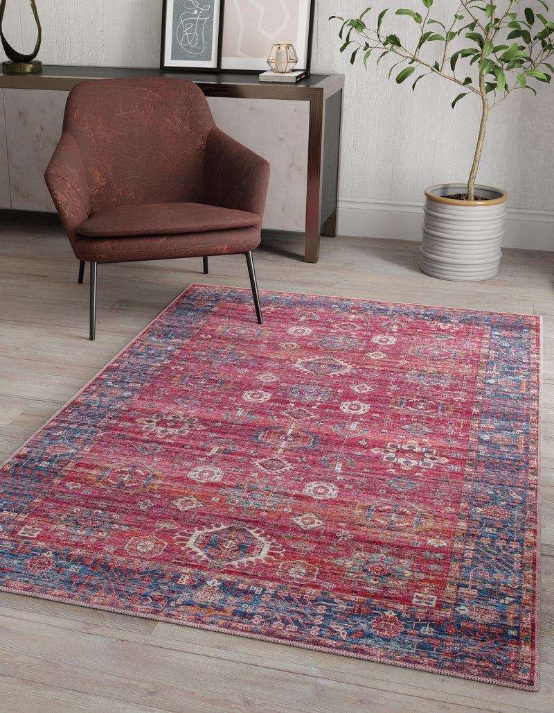 Zahara Oasis Collection Area Rug - Ouarzazate Rectangle Antique Red lifestyle 24