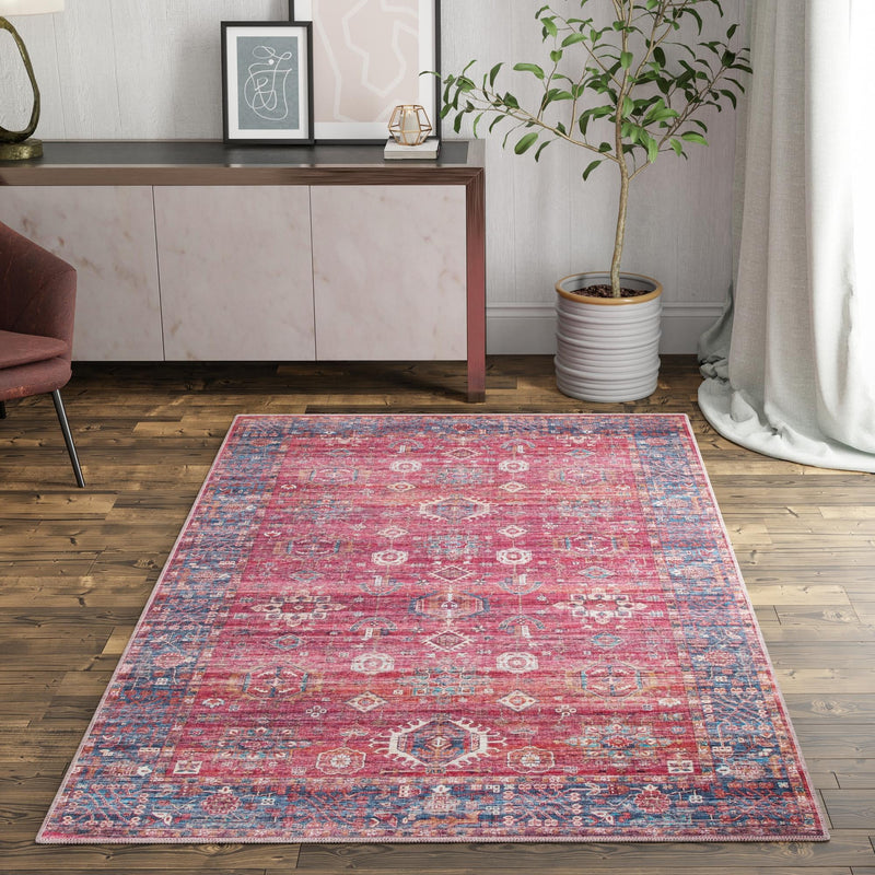 Zahara Oasis Collection Area Rug - Ouarzazate Rectangle Antique Red lifestyle 28