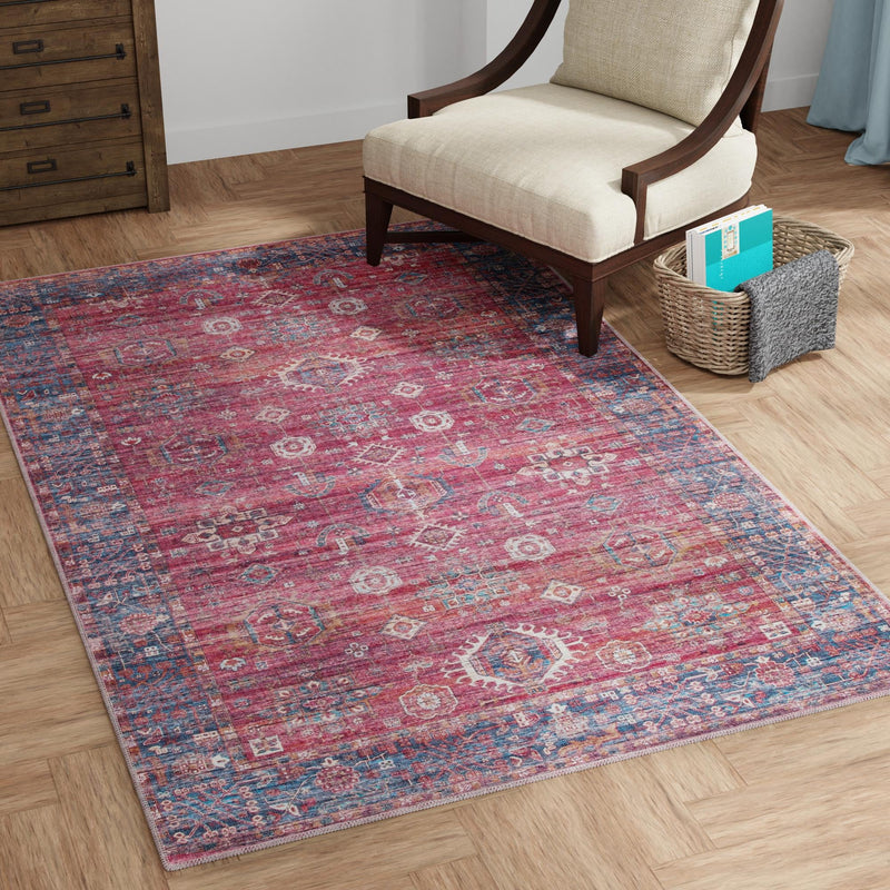 Zahara Oasis Collection Area Rug - Ouarzazate Rectangle Antique Red lifestyle 31
