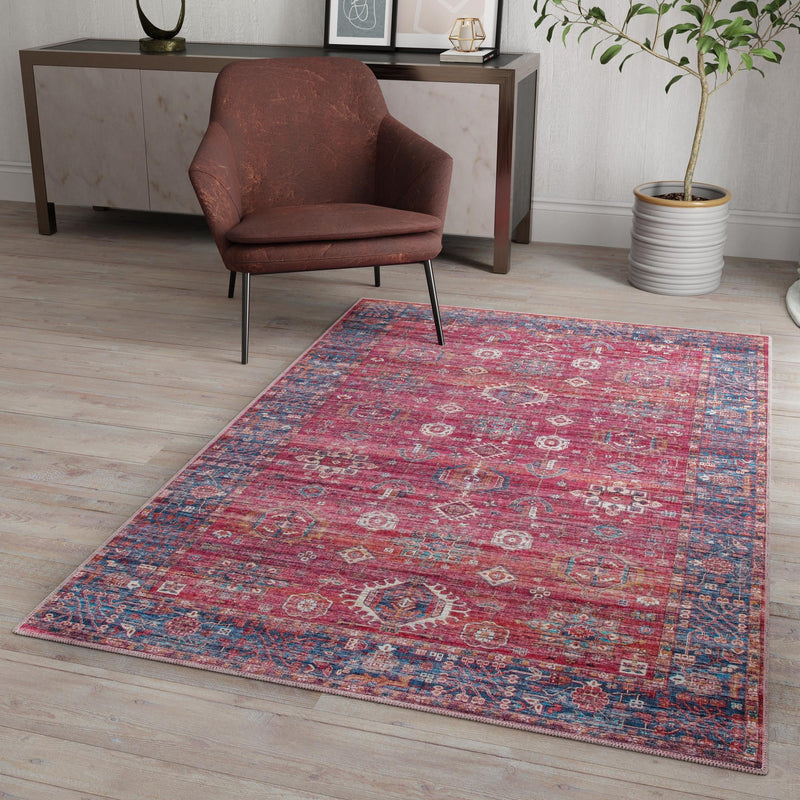 Zahara Oasis Collection Area Rug - Ouarzazate Rectangle Antique Red lifestyle 33