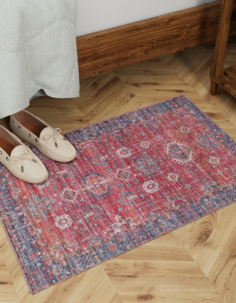 Zahara Oasis Collection Area Rug - Ouarzazate Rectangle Antique Red lifestyle 4