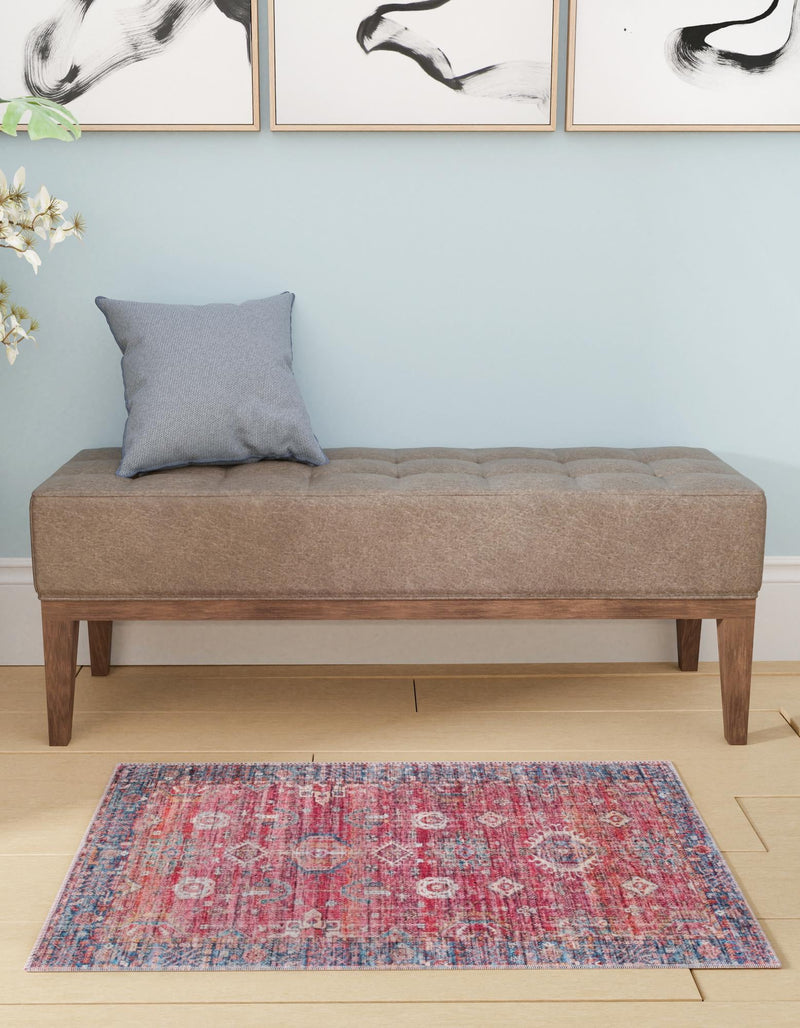 Zahara Oasis Collection Area Rug - Ouarzazate Rectangle Antique Red lifestyle 7