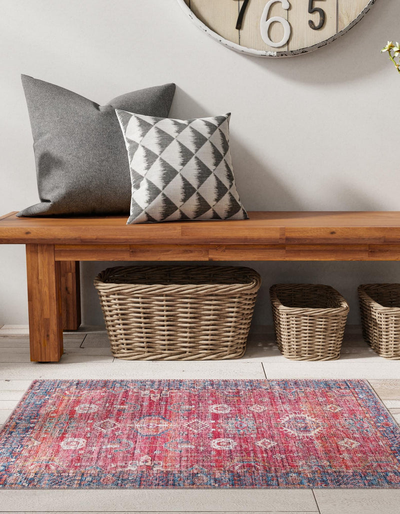 Zahara Oasis Collection Area Rug - Ouarzazate Rectangle Antique Red lifestyle 23