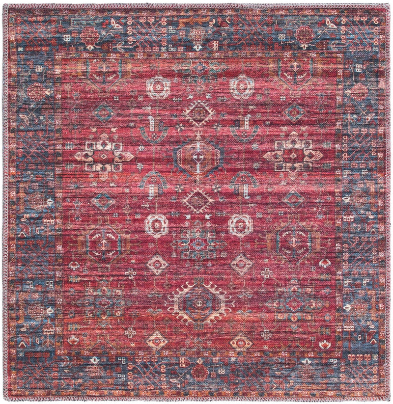 Zahara Oasis Collection Area Rug - Ouarzazate Square Antique Red lifestyle 35