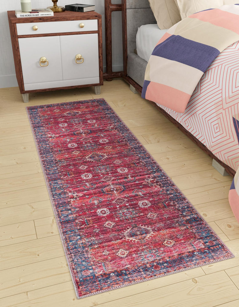 Zahara Oasis Collection Area Rug - Ouarzazate Runner Antique Red lifestyle 42