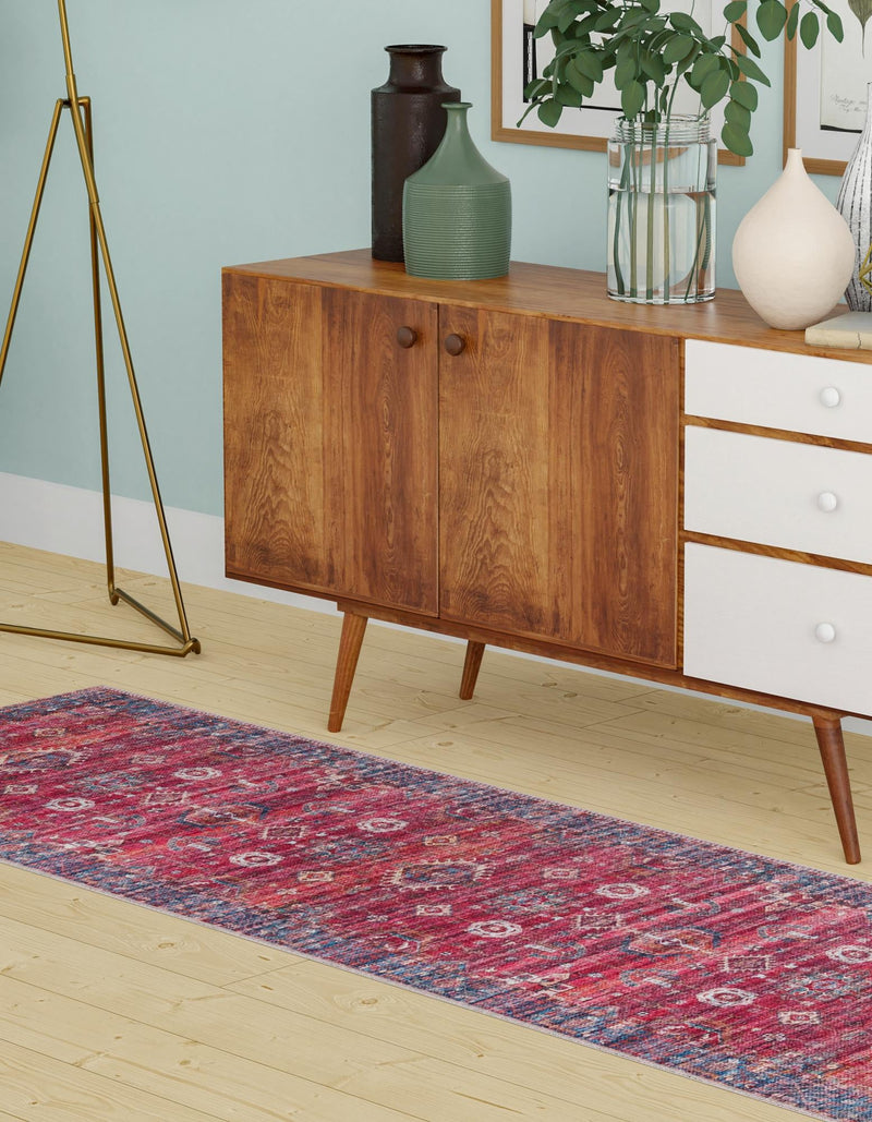Zahara Oasis Collection Area Rug - Ouarzazate Runner Antique Red lifestyle 47