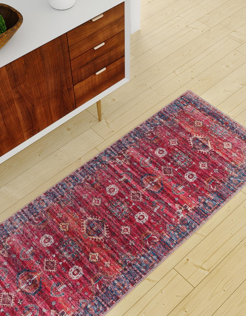 Zahara Oasis Collection Area Rug - Ouarzazate Runner Antique Red lifestyle 92