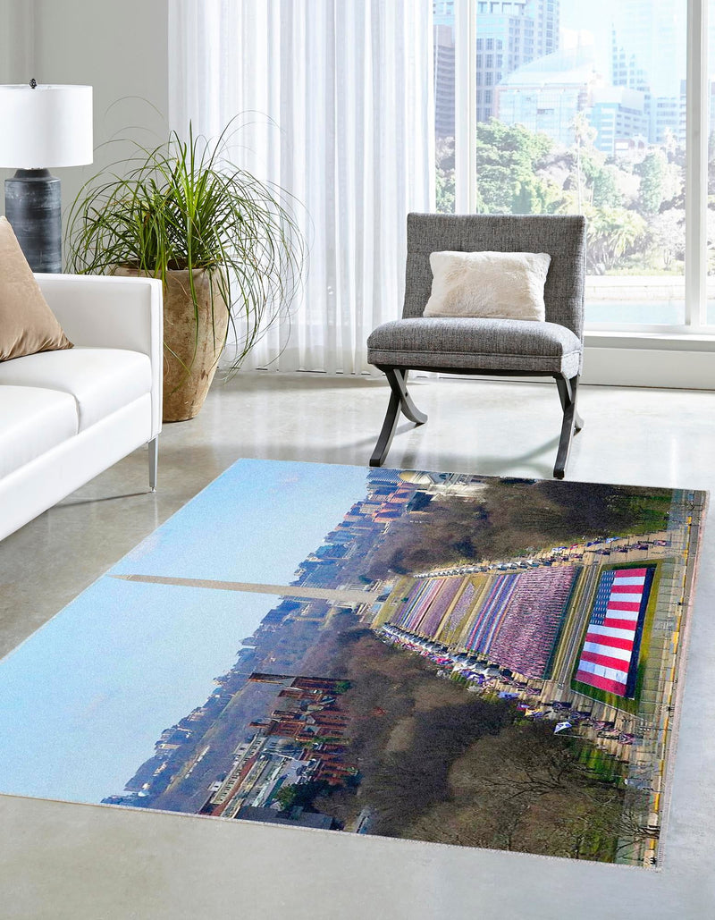 Parliament Plaza Collection Area Rug - Senate Rectangle Multi lifestyle 2