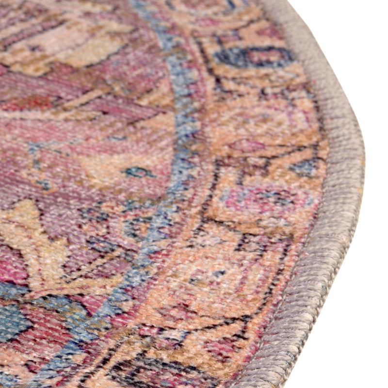 Vintage Memories Collection Area Rug - Timeless Oval Pink lifestyle 71