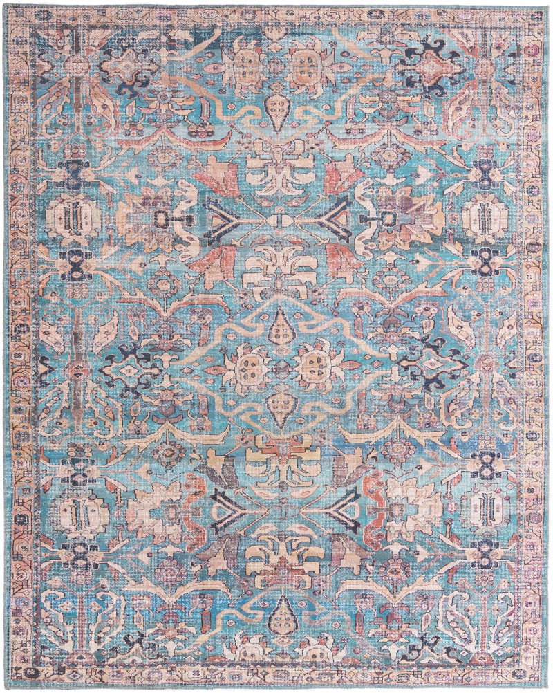 Vintage Memories Collection Area Rug - Timeless Rectangle Blue lifestyle 2