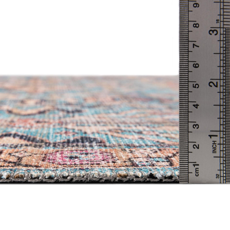 Vintage Memories Collection Area Rug - Timeless Rectangle Blue lifestyle 8