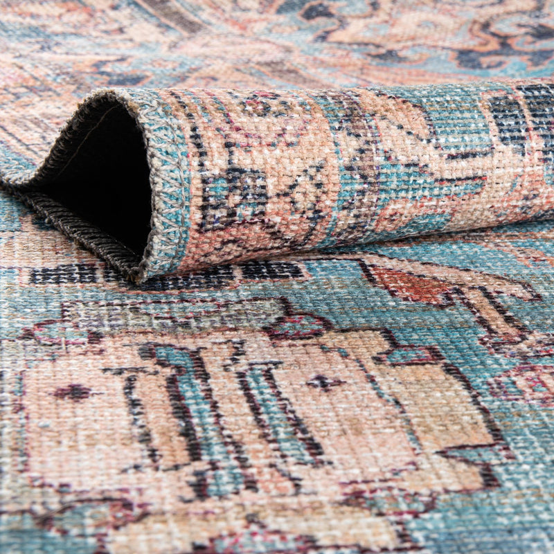 Vintage Memories Collection Area Rug - Timeless Rectangle Blue lifestyle 10