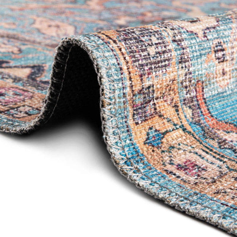 Vintage Memories Collection Area Rug - Timeless Rectangle Blue lifestyle 18