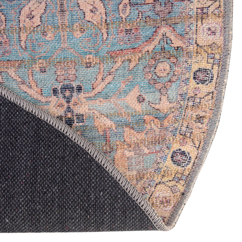 Vintage Memories Collection Area Rug - Timeless Oval Blue lifestyle 92