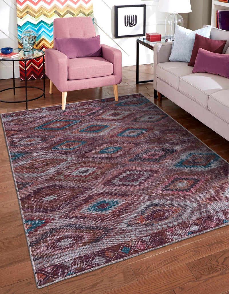 Mesa Modern Collection Area Rug - Arroyo Rectangle Terracotta lifestyle 2