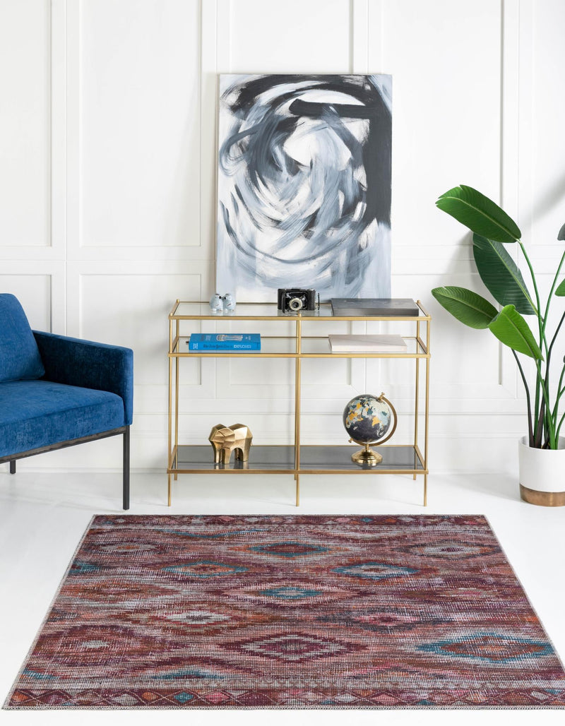 Mesa Modern Collection Area Rug - Arroyo Square Terracotta lifestyle 18