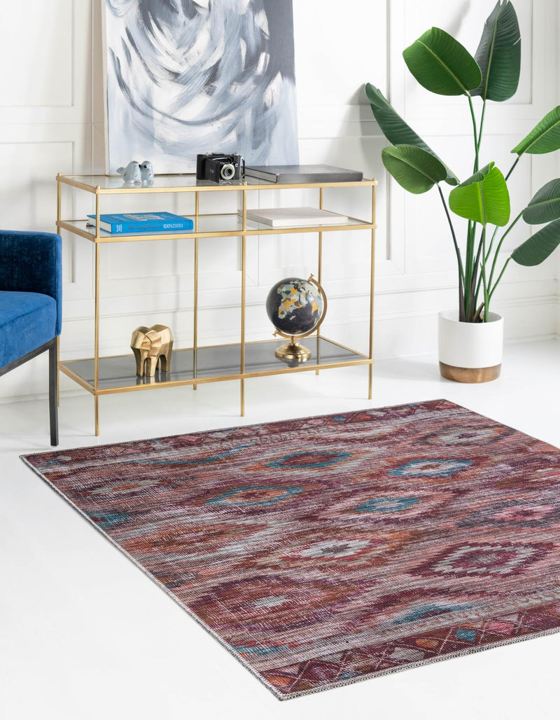 Mesa Modern Collection Area Rug - Arroyo Square Terracotta lifestyle 22